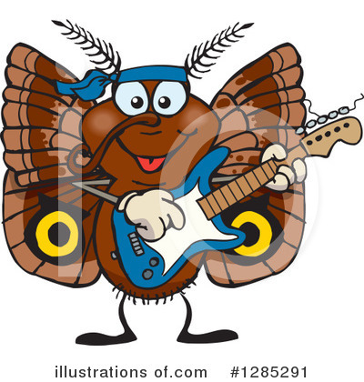 Royalty-Free (RF) Moth Clipart Illustration by Dennis Holmes Designs - Stock Sample #1285291