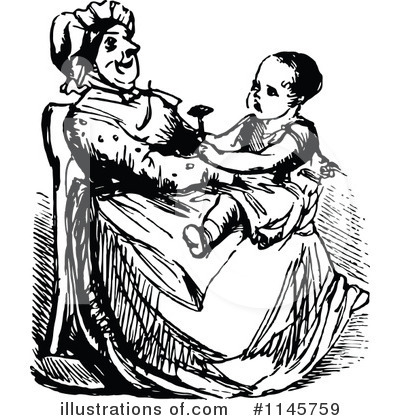 Royalty-Free (RF) Mother Clipart Illustration by Prawny Vintage - Stock Sample #1145759