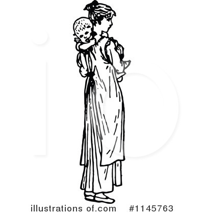 Royalty-Free (RF) Mother Clipart Illustration by Prawny Vintage - Stock Sample #1145763