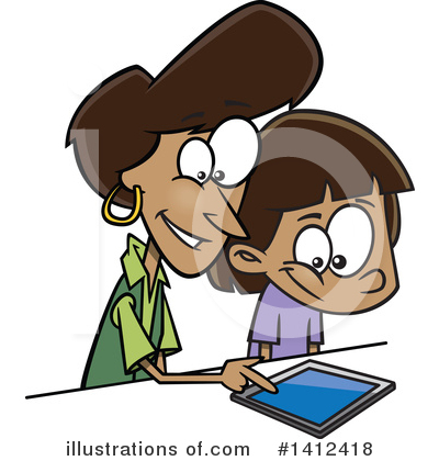 Tablet Computer Clipart #1412418 by toonaday