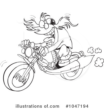 Royalty-Free (RF) Motorcycle Clipart Illustration by toonaday - Stock Sample #1047194