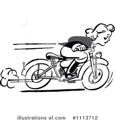 Royalty-Free (RF) Motorcycle Clipart Illustration by Prawny Vintage - Stock Sample #1113712