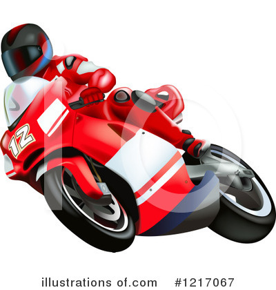 Royalty-Free (RF) Motorcycle Clipart Illustration by dero - Stock Sample #1217067