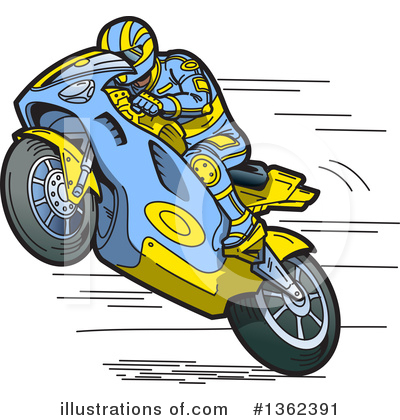 Motorcycle Clipart #1362391 by Clip Art Mascots