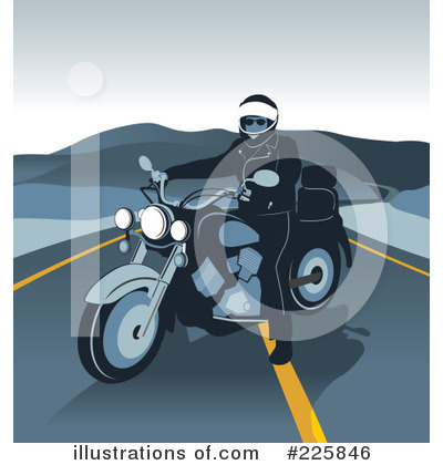 Motorcycle Clipart #225846 by David Rey