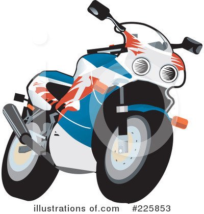 Royalty-Free (RF) Motorcycle Clipart Illustration by David Rey - Stock Sample #225853