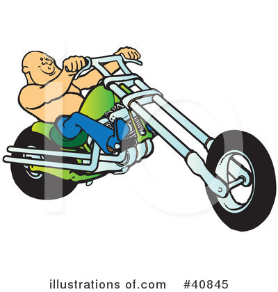 Royalty-Free (RF) Motorcycle Clipart Illustration by Snowy - Stock Sample #40845