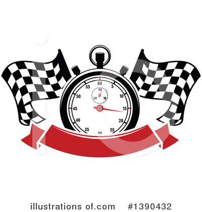Checkered Flag Clipart #1390432 by Vector Tradition SM