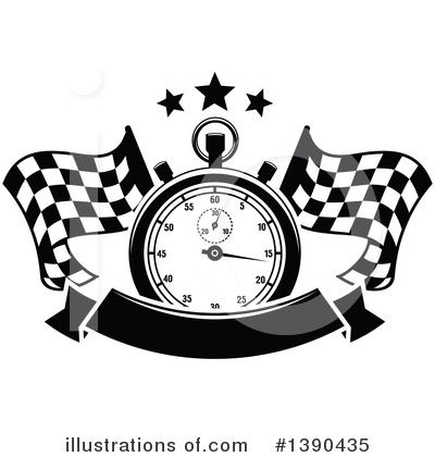Checkered Flag Clipart #1390435 by Vector Tradition SM