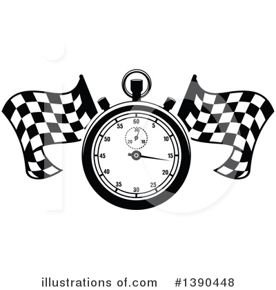 Checkered Flag Clipart #1390448 by Vector Tradition SM
