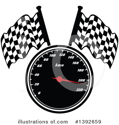 Checkered Flags Clipart #1392659 by Vector Tradition SM