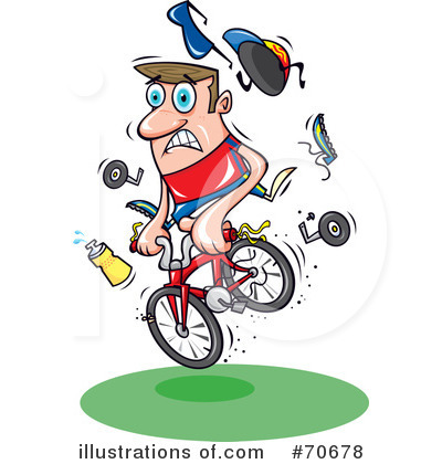 Royalty-Free (RF) Mountain Biker Clipart Illustration by jtoons - Stock Sample #70678