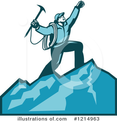Mountain Climber Clipart #1214963 by patrimonio
