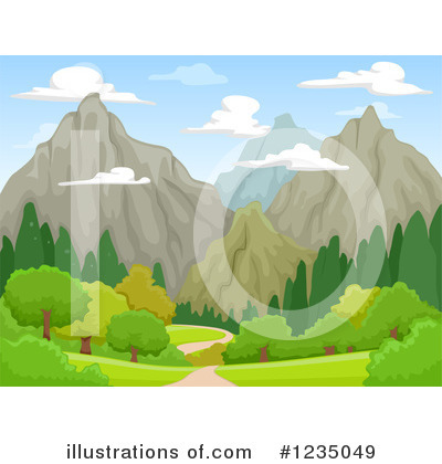 Royalty-Free (RF) Mountain Clipart Illustration by BNP Design Studio - Stock Sample #1235049