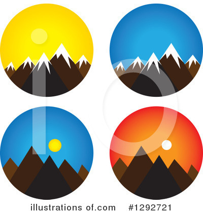 Royalty-Free (RF) Mountains Clipart Illustration by ColorMagic - Stock Sample #1292721