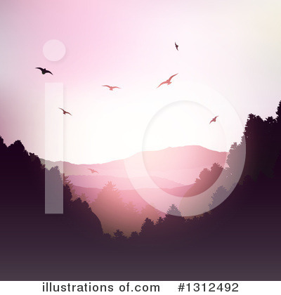 Royalty-Free (RF) Mountains Clipart Illustration by KJ Pargeter - Stock Sample #1312492