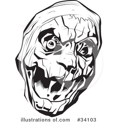 Horror Clipart #34103 by Lawrence Christmas Illustration