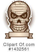 Mummy Skull Clipart #1432561 by Cory Thoman