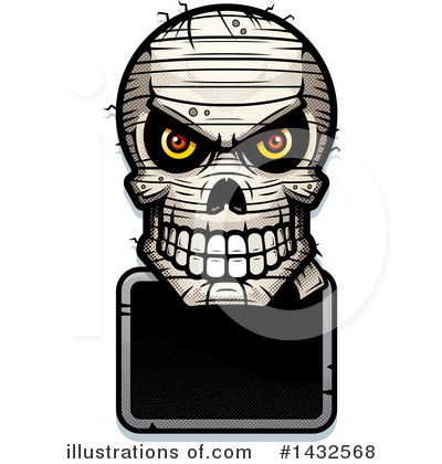 Mummy Skull Clipart #1432568 by Cory Thoman