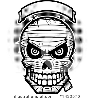 Mummy Skull Clipart #1432570 by Cory Thoman
