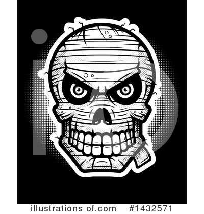 Royalty-Free (RF) Mummy Skull Clipart Illustration by Cory Thoman - Stock Sample #1432571