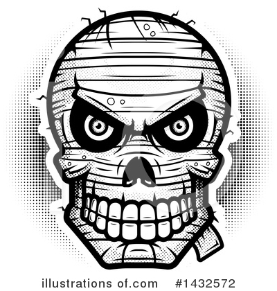 Mummy Skull Clipart #1432572 by Cory Thoman