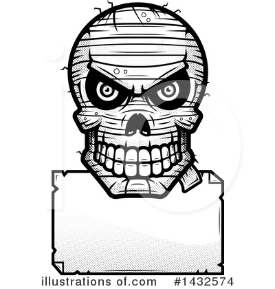 Royalty-Free (RF) Mummy Skull Clipart Illustration by Cory Thoman - Stock Sample #1432574