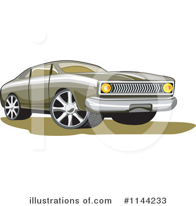 Royalty-Free (RF) Muscle Car Clipart Illustration by patrimonio - Stock Sample #1144233