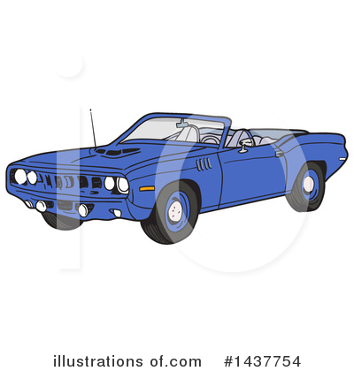 Convertible Clipart #1437754 by LaffToon