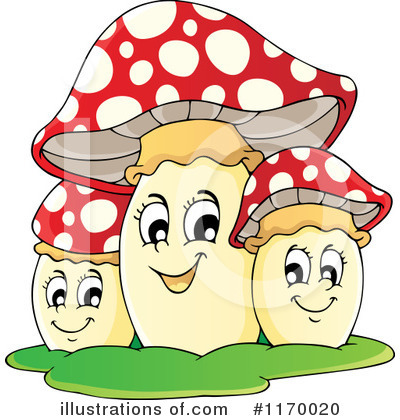 Royalty-Free (RF) Mushroom Clipart Illustration by visekart - Stock Sample #1170020