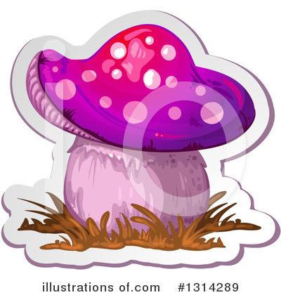 Royalty-Free (RF) Mushroom Clipart Illustration by merlinul - Stock Sample #1314289