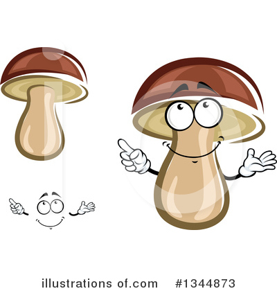 Royalty-Free (RF) Mushroom Clipart Illustration by Vector Tradition SM - Stock Sample #1344873