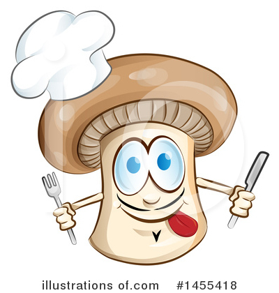 Mushrooms Clipart #1455418 by Domenico Condello