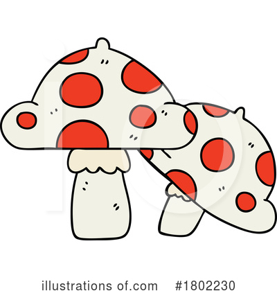 Royalty-Free (RF) Mushroom Clipart Illustration by lineartestpilot - Stock Sample #1802230