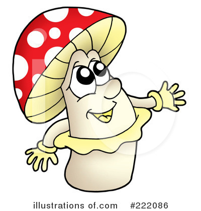 Royalty-Free (RF) Mushroom Clipart Illustration by visekart - Stock Sample #222086
