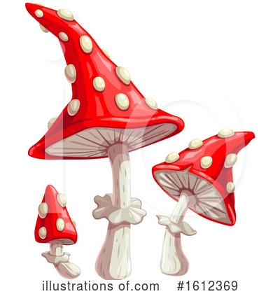 Mushrooms Clipart #1612369 by Vector Tradition SM