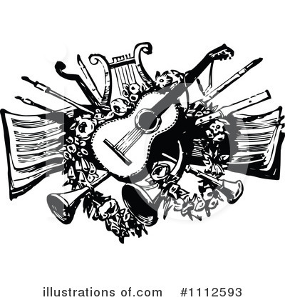 Royalty-Free (RF) Music Clipart Illustration by Prawny Vintage - Stock Sample #1112593