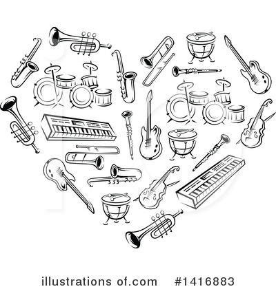Trombone Clipart #1416883 by Vector Tradition SM