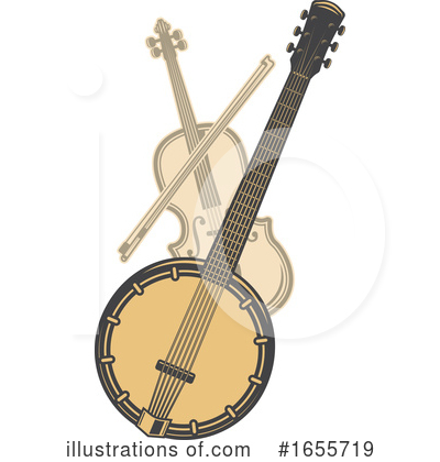 Banjo Clipart #1655719 by Vector Tradition SM