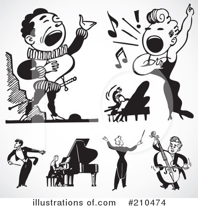 Royalty-Free (RF) Music Clipart Illustration by BestVector - Stock Sample #210474