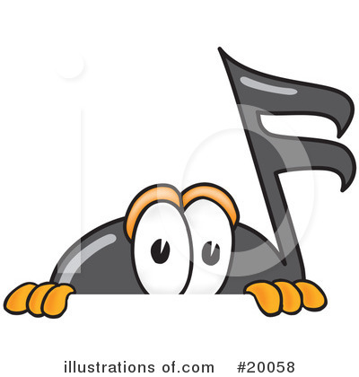Music Note Character Clipart #20058 by Mascot Junction