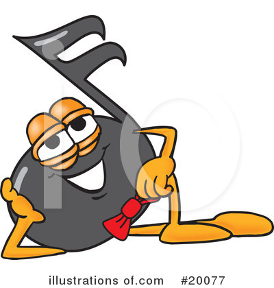 Royalty-Free (RF) Music Note Character Clipart Illustration by Mascot Junction - Stock Sample #20077
