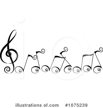 Royalty-Free (RF) Music Notes Clipart Illustration by BNP Design Studio - Stock Sample #1075239