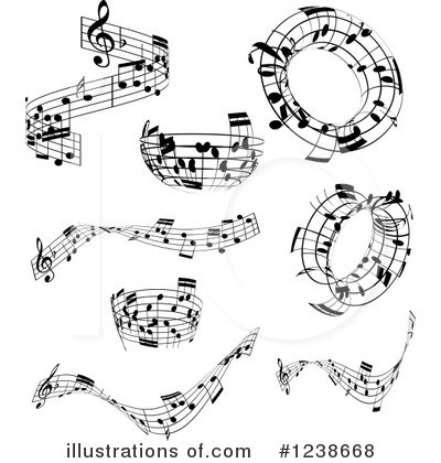 Royalty-Free (RF) Music Notes Clipart Illustration by KJ Pargeter - Stock Sample #1238668