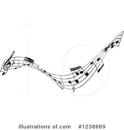 Music Notes Clipart #1238669 by KJ Pargeter