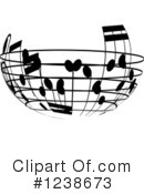 Music Notes Clipart #1238673 by KJ Pargeter