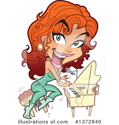 Pianist Clipart #1372840 by Clip Art Mascots