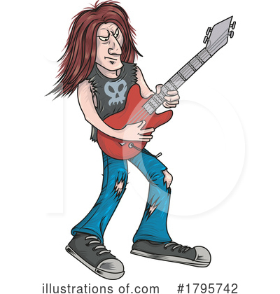 Rock Musician Clipart #1795742 by Domenico Condello