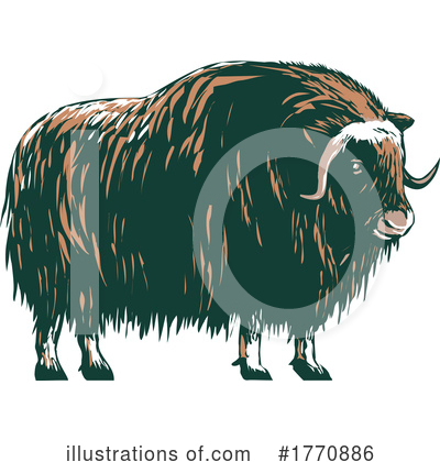 Royalty-Free (RF) Musk Ox Clipart Illustration by patrimonio - Stock Sample #1770886