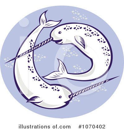 Royalty-Free (RF) Narwhal Clipart Illustration by patrimonio - Stock Sample #1070402